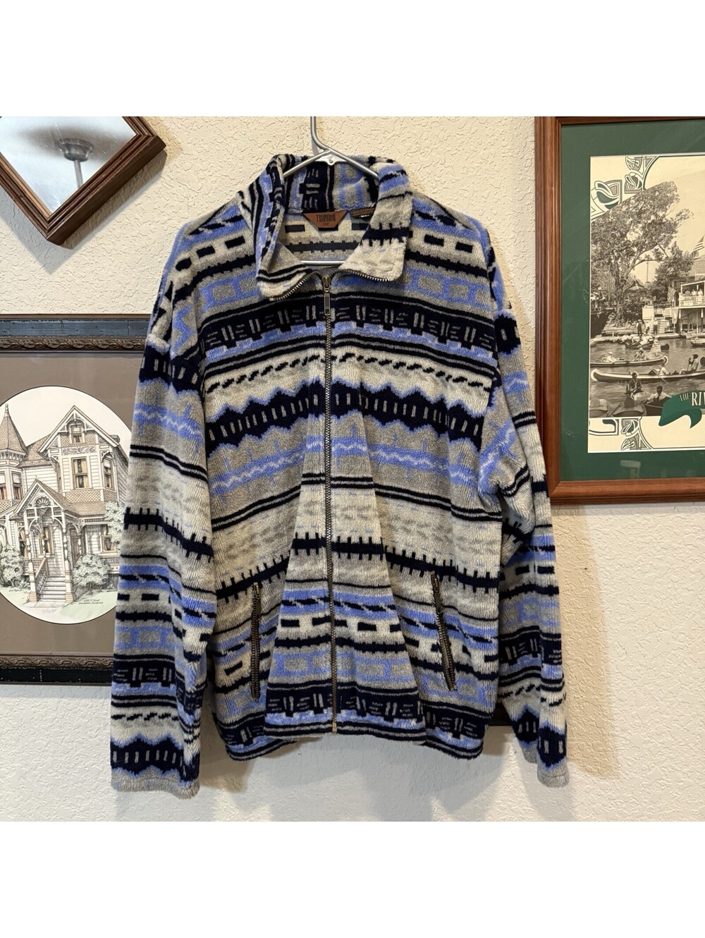 Vintage 80s/90s RARE Tsunami Fleece Jacket Womens XL Nordic Deep Pile Canada